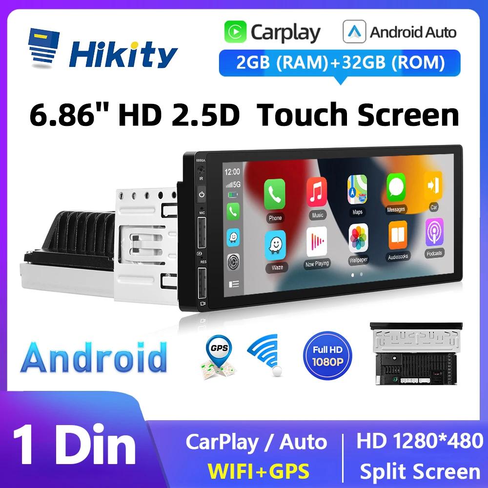 Hikity ȵ̵ GPS  ׷ , 6.86 ġ HD 1080P 2.5D ȭ  ̷, MP5 ÷̾,   GPS , 1 